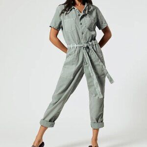 NSF Macy Belted Jumpsuit Green Size P